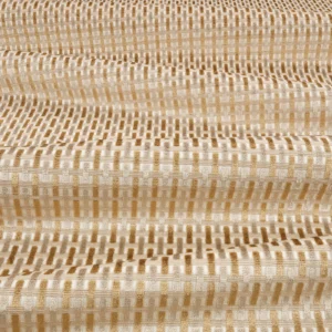 Atiba Fabric from Romo Zephi collection - neutral striped velvet-chenille