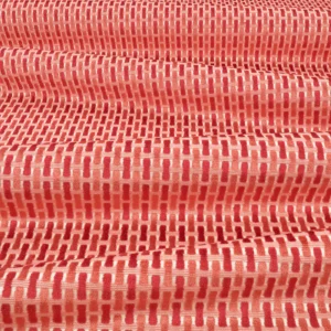 Atiba Fabric from Romo Zephi collection - pink striped velvet-chenille