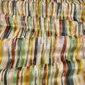 Benito Fabric from Romo Zephi collection - multicolour striped velvet-chenille