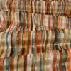 Benito Fabric from Romo Zephi collection - orange striped velvet-chenille