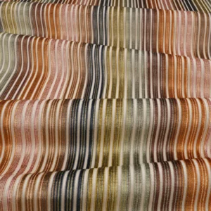 Edu Fabric from Romo Zephi collection - orange striped velvet-chenille