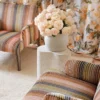Edu Fabric from Romo Zephi collection - blue striped velvet-chenille