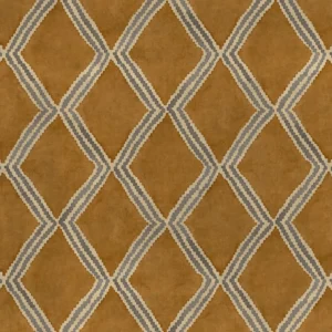 Inca Fabric from Linwood Fabrics Inca collection - yellow geometric velvet-chenille
