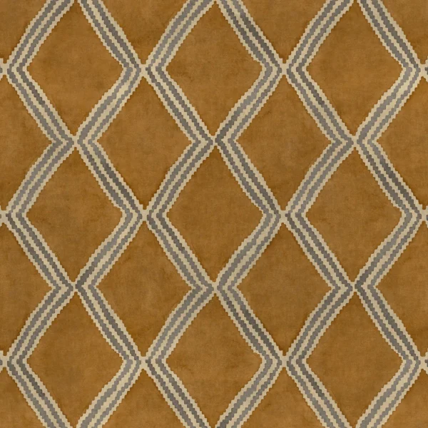 Inca Fabric from Linwood Fabrics Inca collection - yellow geometric velvet-chenille