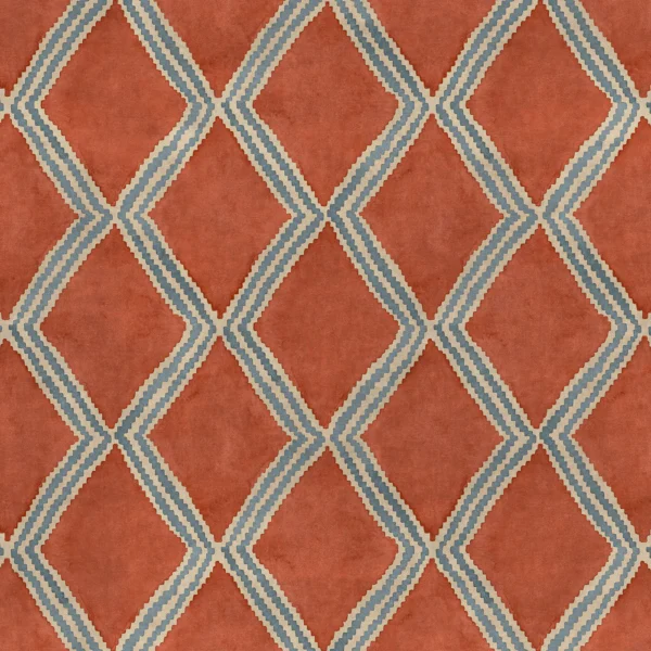 Inca Fabric - Vesuvius by Inca Fabric from Linwood Fabrics Inca collection - orange geometric velvet-chenille