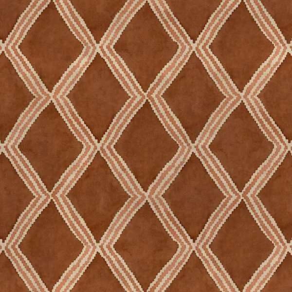 Inca Fabric - Gingerbread by Inca Fabric from Linwood Fabrics Inca collection - orange geometric velvet-chenille