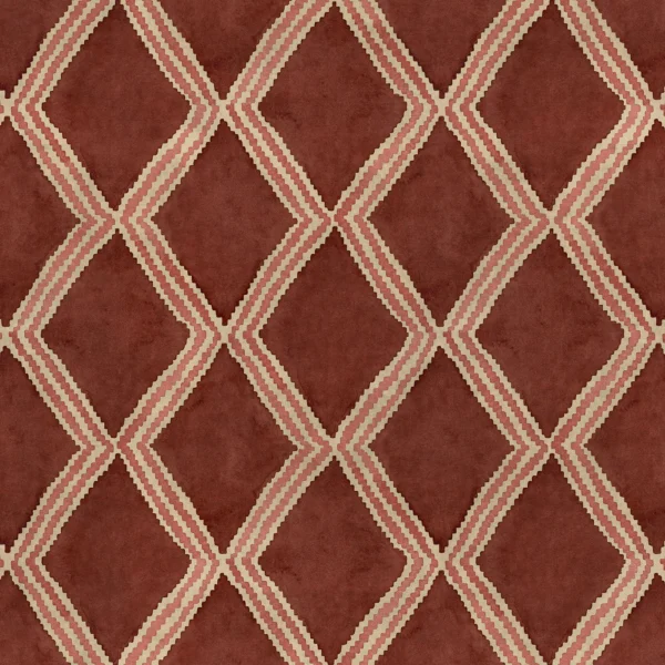 Inca Fabric - Blush Red by Inca Fabric from Linwood Fabrics Inca collection - red geometric velvet-chenille