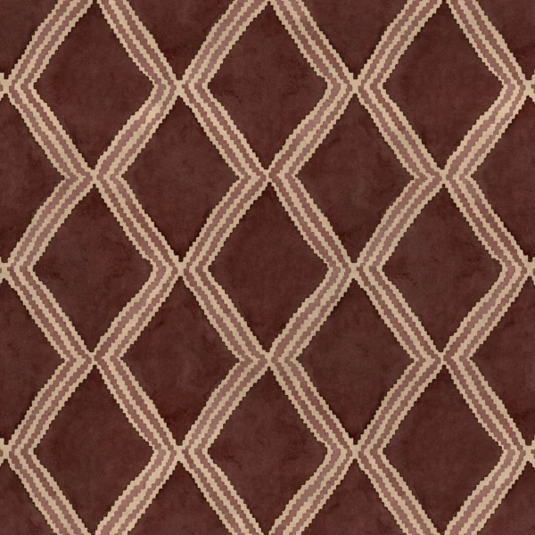 Inca Fabric - Plum Bronze by Inca Fabric from Linwood Fabrics Inca collection - brown geometric velvet-chenille