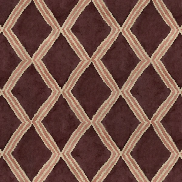 Inca Fabric from Linwood Fabrics Inca collection - purple geometric velvet-chenille