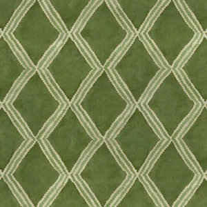 Inca Fabric from Linwood Fabrics Inca collection - green geometric velvet-chenille