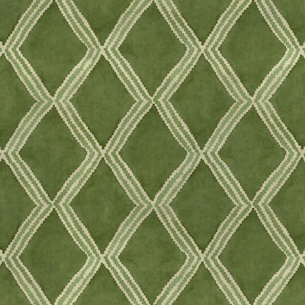 Inca Fabric from Linwood Fabrics Inca collection - green geometric velvet-chenille