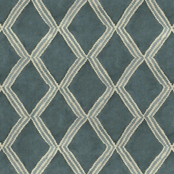 Inca Fabric - Silver Moonlight by Inca Fabric from Linwood Fabrics Inca collection - blue geometric velvet-chenille