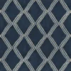 Inca Fabric from Linwood Fabrics Inca collection - blue geometric velvet-chenille