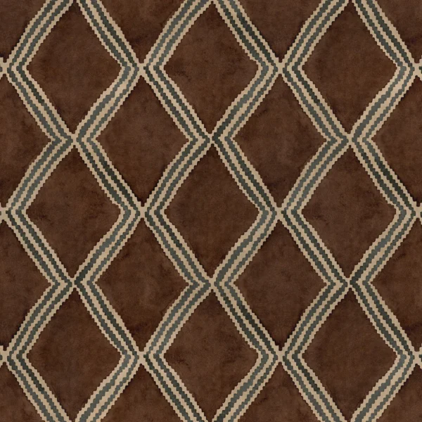 Inca Fabric - Mocha by Inca Fabric from Linwood Fabrics Inca collection - brown geometric velvet-chenille