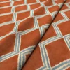 Inca Fabric from Linwood Fabrics Inca collection - red geometric velvet-chenille