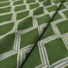 Inca Fabric from Linwood Fabrics Inca collection - green geometric velvet-chenille