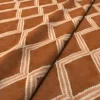 Inca Fabric from Linwood Fabrics Inca collection - orange geometric velvet-chenille