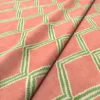 Inca Fabric from Linwood Fabrics Inca collection - pink geometric velvet-chenille