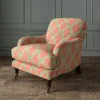 Inca Fabric from Linwood Fabrics Inca collection - pink geometric velvet-chenille