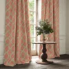 Inca Fabric from Linwood Fabrics Inca collection - pink geometric velvet-chenille