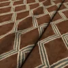 Inca Fabric from Linwood Fabrics Inca collection - brown geometric velvet-chenille