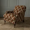 Inca Fabric from Linwood Fabrics Inca collection - brown geometric velvet-chenille