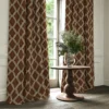 Inca Fabric from Linwood Fabrics Inca collection - brown geometric velvet-chenille