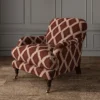 Inca Fabric from Linwood Fabrics Inca collection - brown geometric velvet-chenille