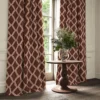 Inca Fabric from Linwood Fabrics Inca collection - brown geometric velvet-chenille