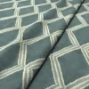 Inca Fabric from Linwood Fabrics Inca collection - blue geometric velvet-chenille
