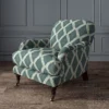 Inca Fabric from Linwood Fabrics Inca collection - blue geometric velvet-chenille