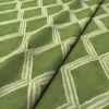 Inca Fabric from Linwood Fabrics Inca collection - green geometric velvet-chenille