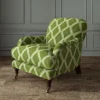 Inca Fabric from Linwood Fabrics Inca collection - green geometric velvet-chenille