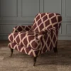 Inca Fabric from Linwood Fabrics Inca collection - purple geometric velvet-chenille