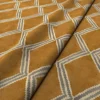 Inca Fabric from Linwood Fabrics Inca collection - yellow geometric velvet-chenille
