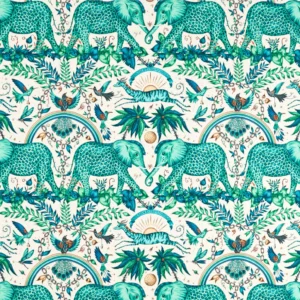 Indoor Outdoor Fabric from Clarke & Clarke Wild Escape Indoor Outdoor collection - green animal printed
