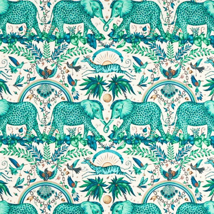 Indoor Outdoor Fabric - Green fabric swatch ZCF0871-02