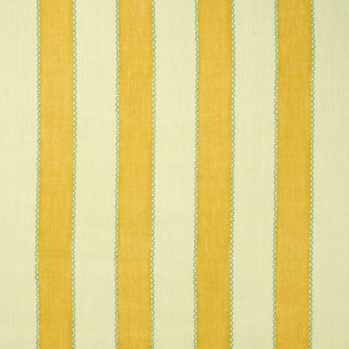 Lola Stripe Fabric from Linwood Fabrics Lola collection - yellow striped linen