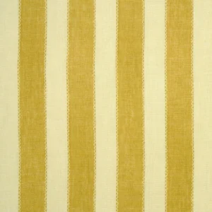 Lola Stripe Fabric from Linwood Fabrics Lola collection - yellow striped linen