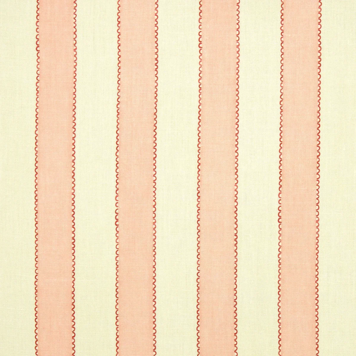 Lola Stripe Fabric - Pavlova by Lola Stripe Fabric from Linwood Fabrics Lola collection - pink striped linen