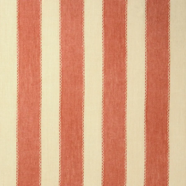 Lola Stripe Fabric from Linwood Fabrics Lola collection - red striped linen