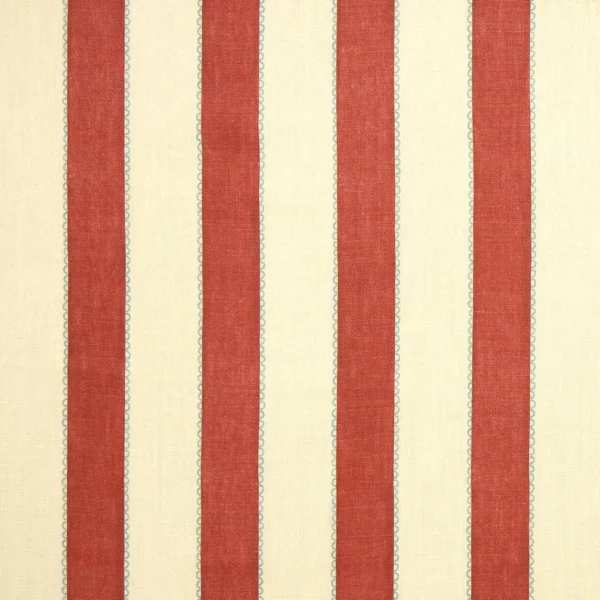 Lola Stripe Fabric from Linwood Fabrics Lola collection - red striped linen