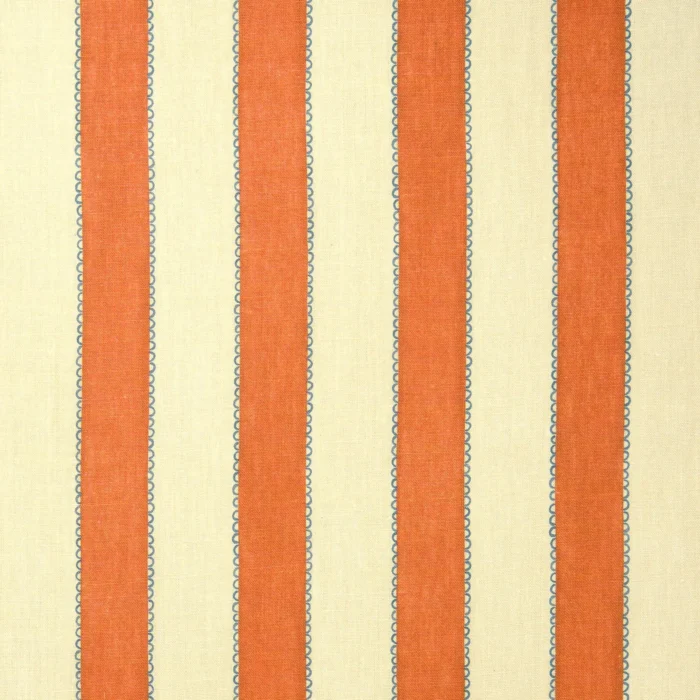 Lola Stripe Fabric - Traffic Cone swatch