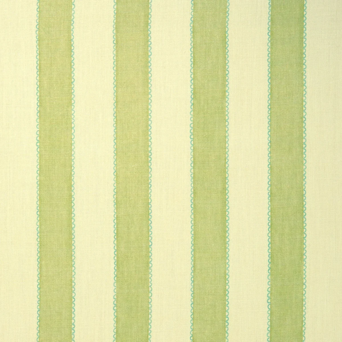 Lola Stripe Fabric - Topiary by Lola Stripe Fabric from Linwood Fabrics Lola collection - green striped linen