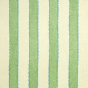 Lola Stripe Fabric from Linwood Fabrics Lola collection - green striped linen