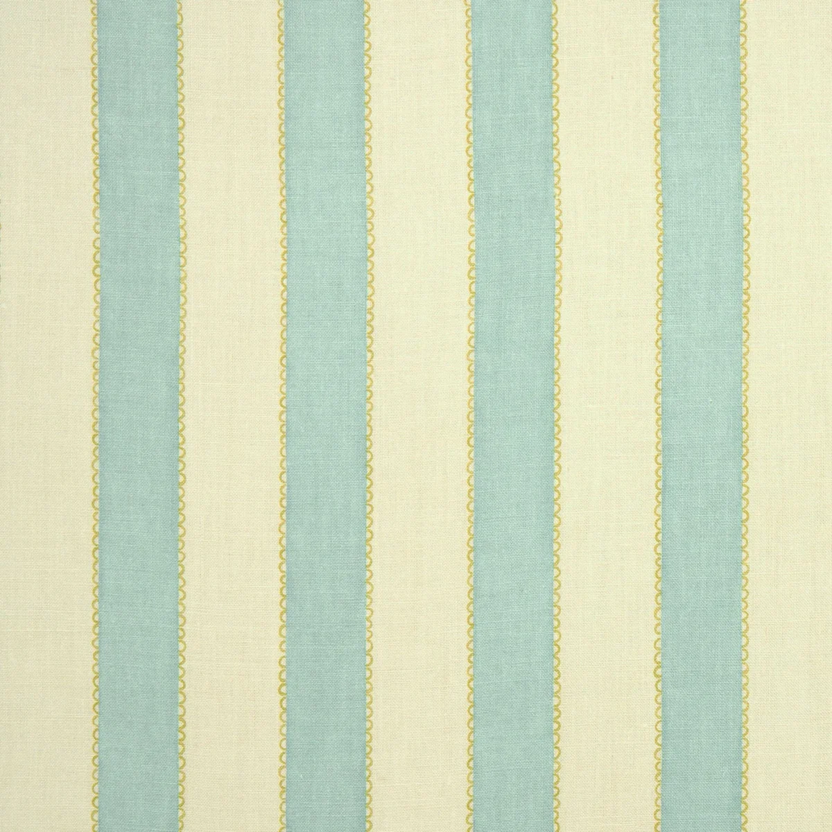 Lola Stripe Fabric - Everglade by Lola Stripe Fabric from Linwood Fabrics Lola collection - blue striped linen