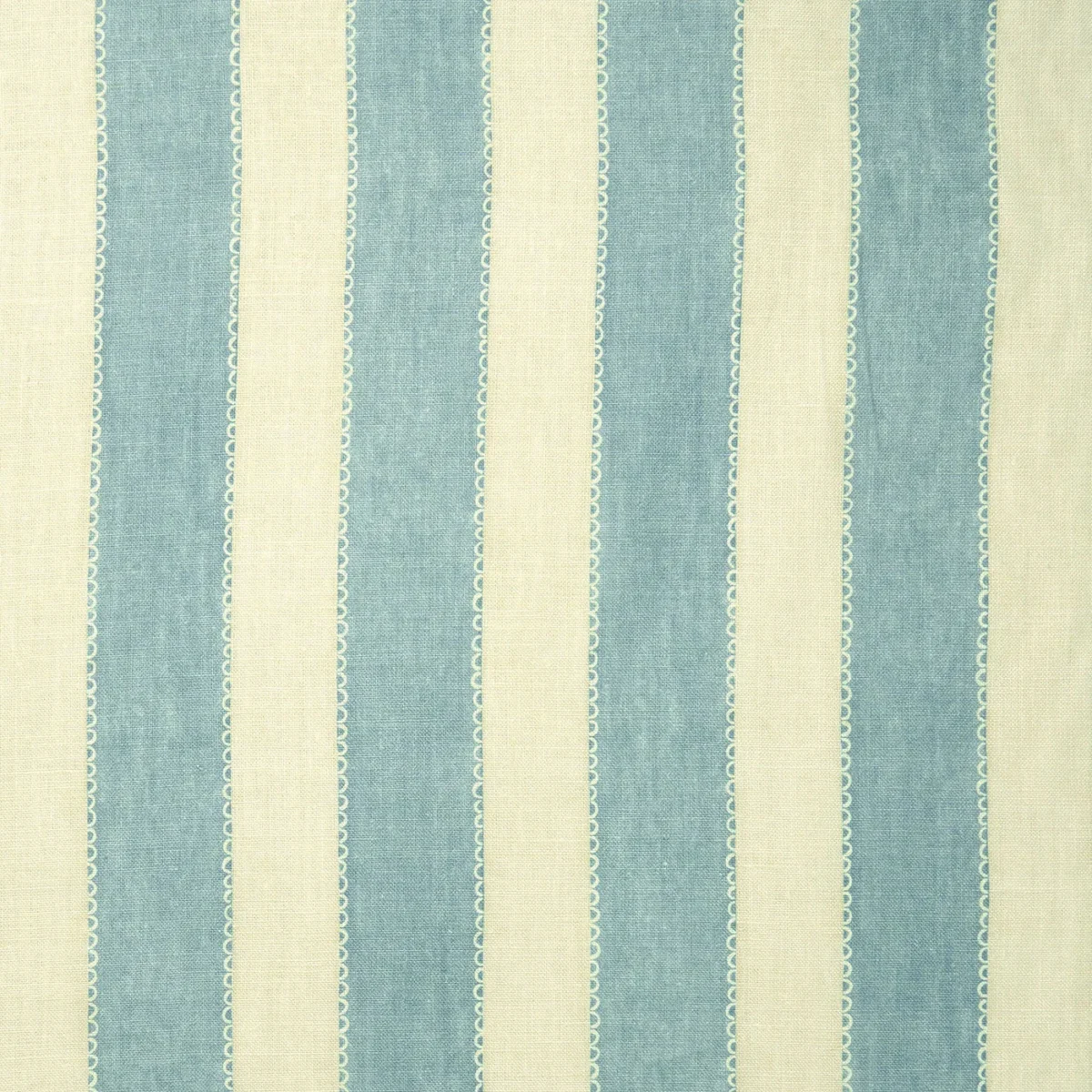 Lola Stripe Fabric - Powder Blue by Lola Stripe Fabric from Linwood Fabrics Lola collection - blue striped linen