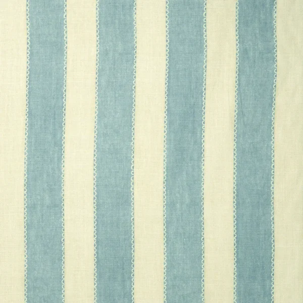 Lola Stripe Fabric - Powder Blue by Lola Stripe Fabric from Linwood Fabrics Lola collection - blue striped linen
