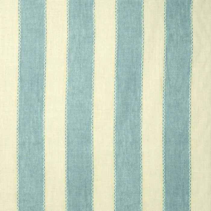 Lola Stripe Fabric - Powder Blue swatch