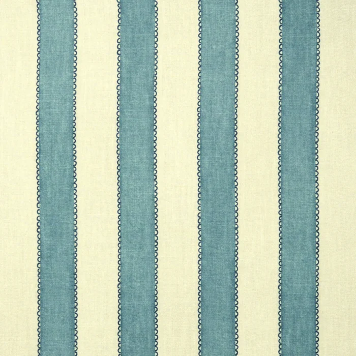 Lola Stripe Fabric - Double Denim swatch